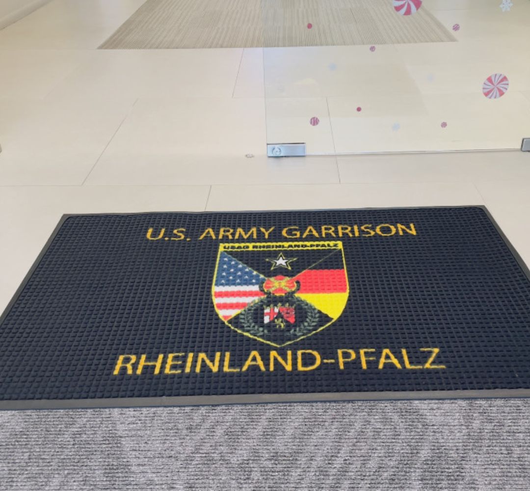 Waterhog HD impression logo mats -in use Waterhog HD impression logo mats -in use
