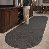 waterguard two end round mat in use-gray