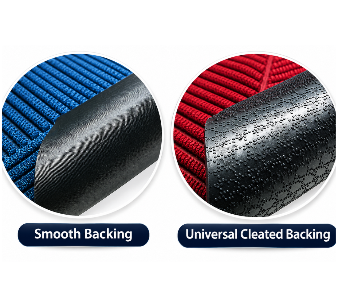 smooth and gripper backing