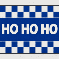 Cobalt checkerboard Ho Ho Ho