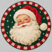 Emerald Santa Checkerboard Holiday