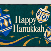 Emerald dreidel soirée Hanukkah