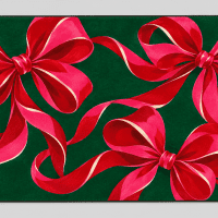 Emerald ribbon couture holiday