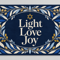 Hanukkah botanicals Light love joy