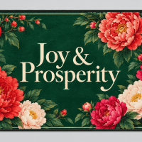 Lunar peonies Joy & prosperity