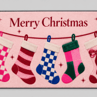 Modern Pink Christmas Stocking